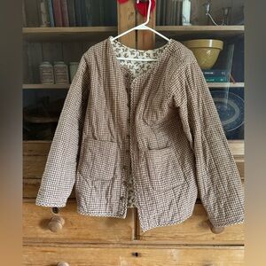 Little cottonwood reversible organic cotton quilted coat